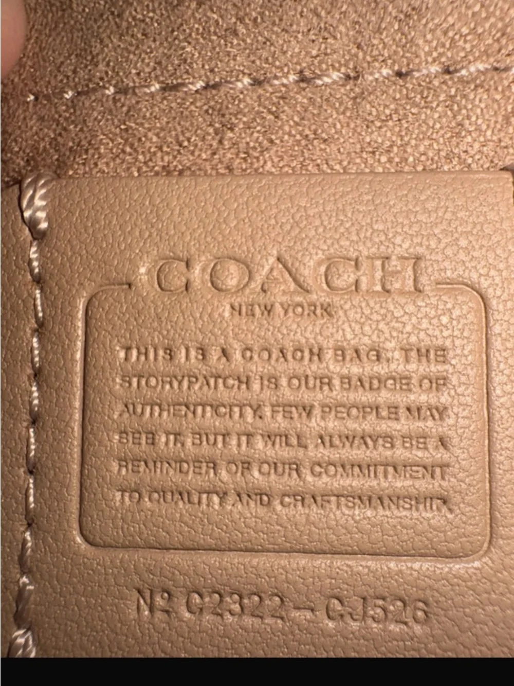 COACH Cream Quilted Leather Crossbody Bag